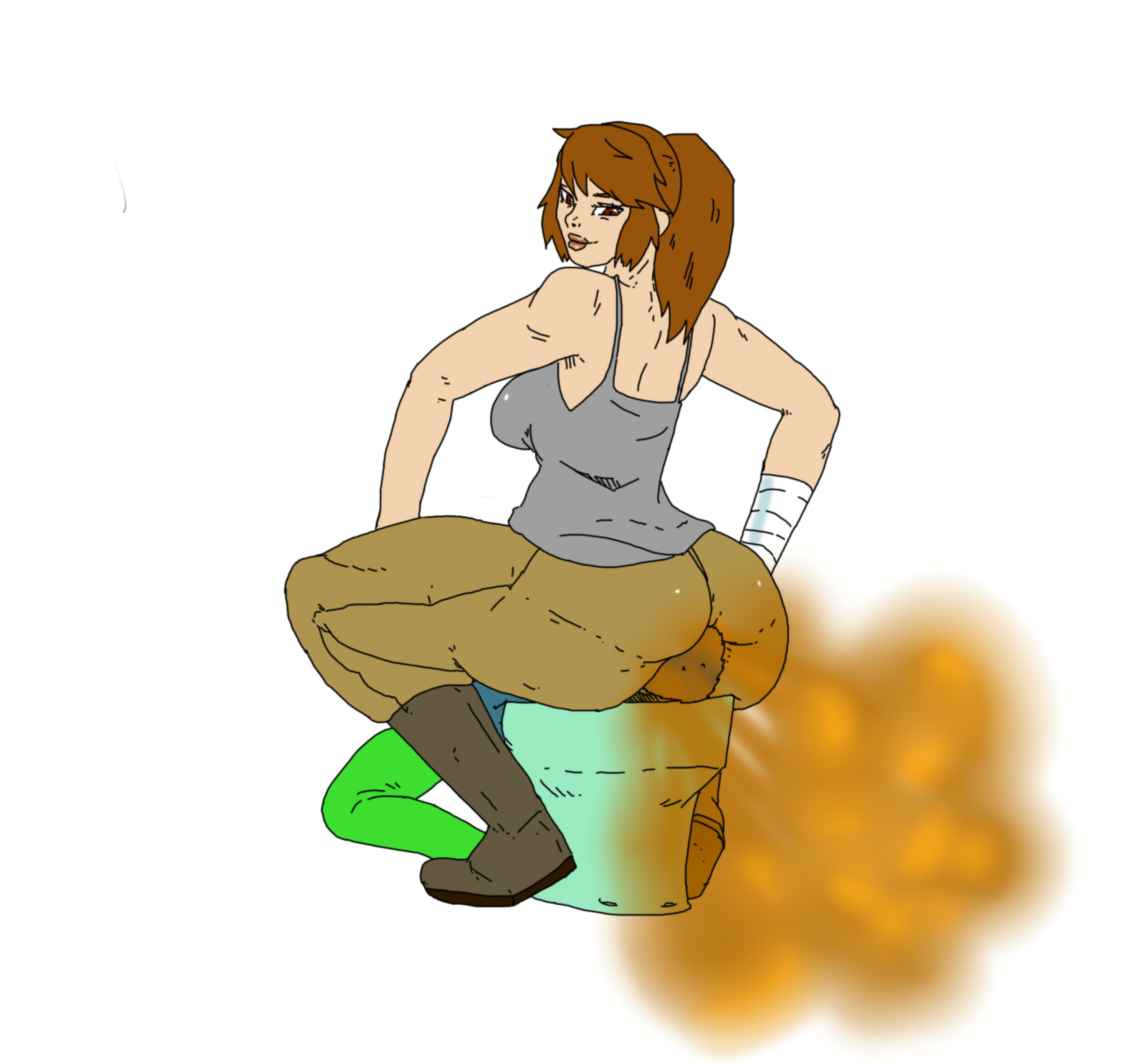 lara croft facesitting fart